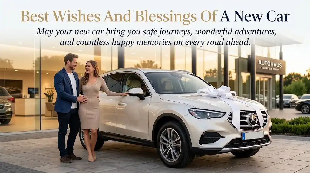 Best Wishes And Blessings Of A New Car