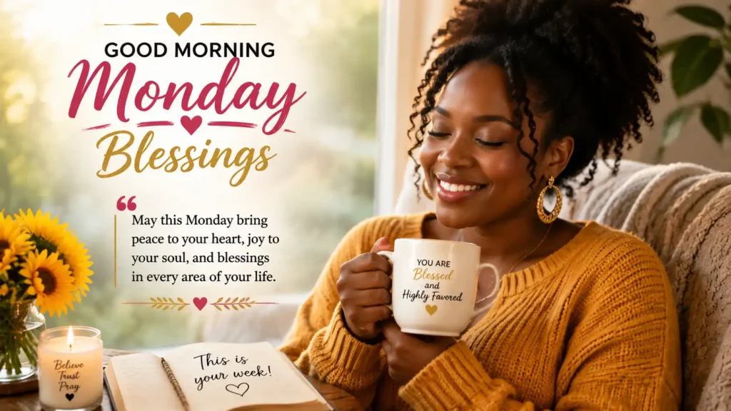 Good Morning Monday Blessings Black Woman