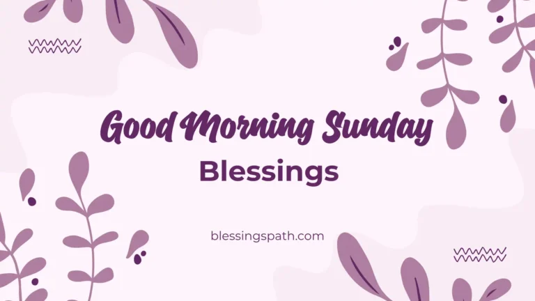 Good Morning Sunday Blessings