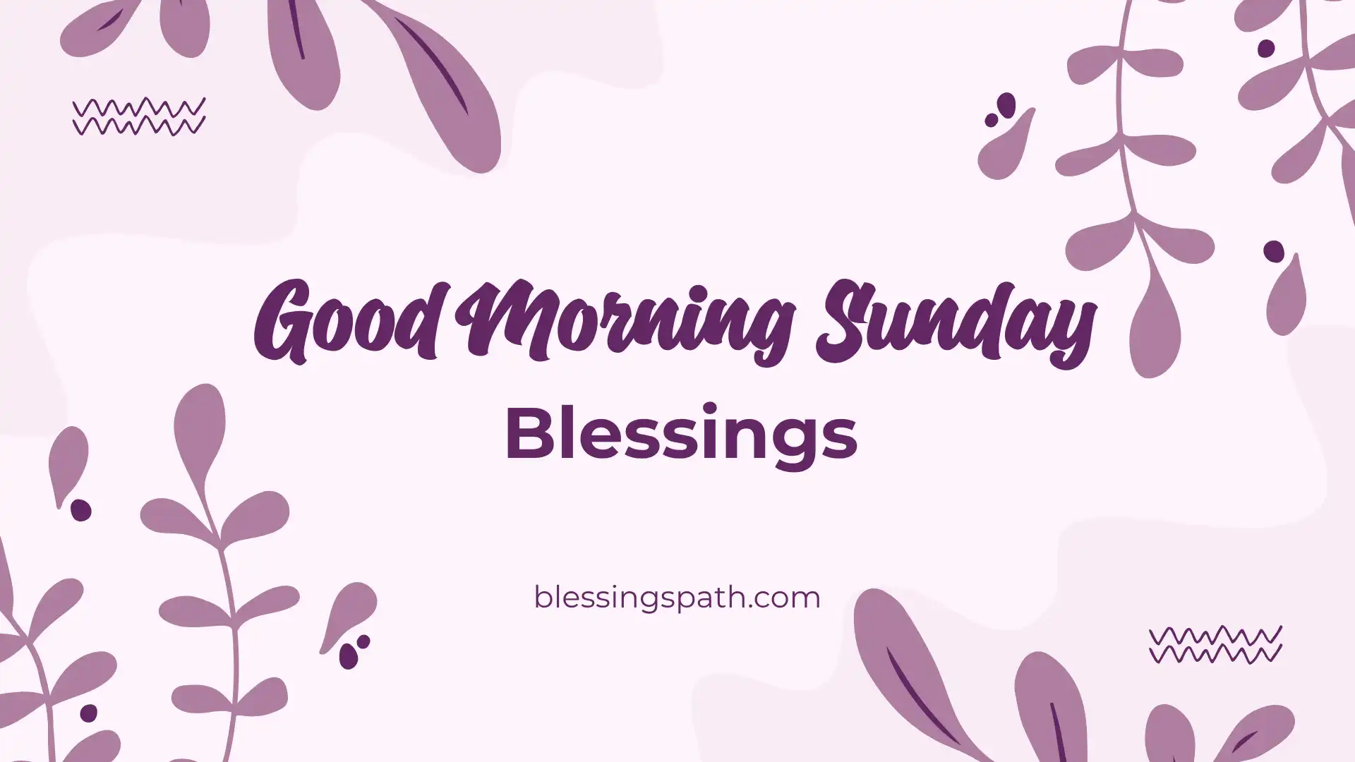 Good Morning Sunday Blessings