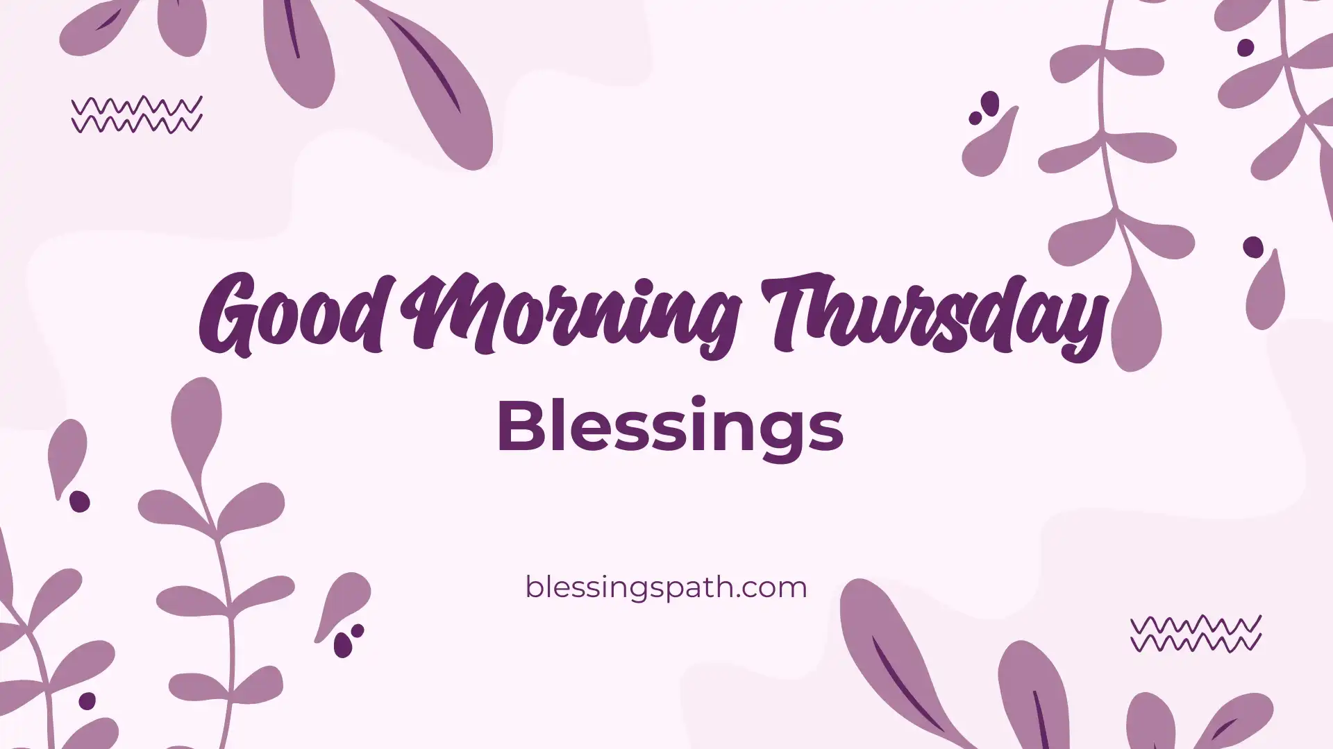 Good Morning Thursday Blessings