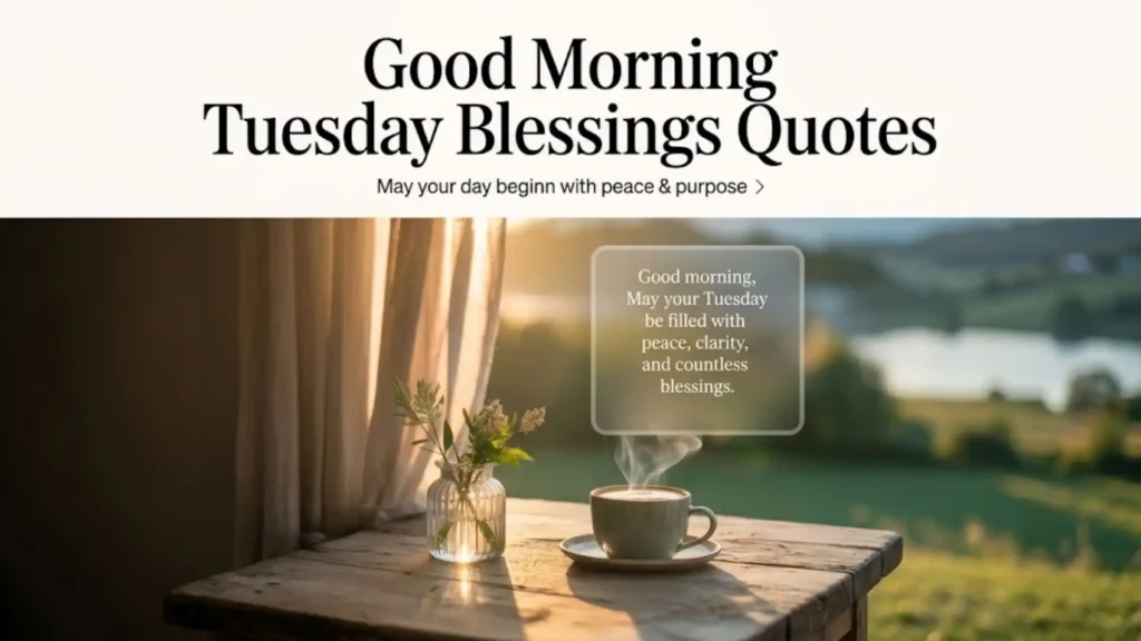 Good Morning Tuesday Blessings Quotes