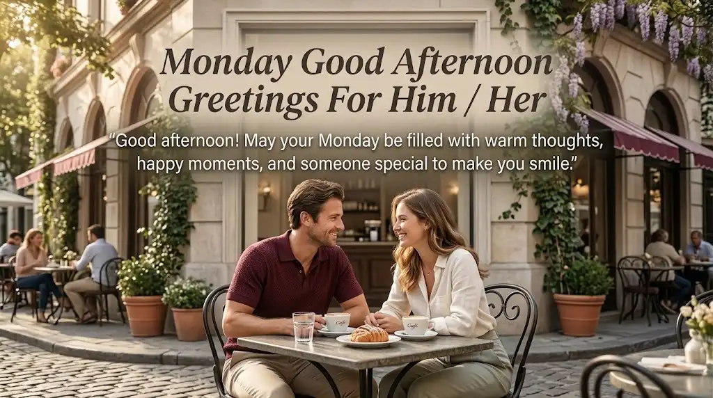 Monday Good Afternoon Greetings For Him