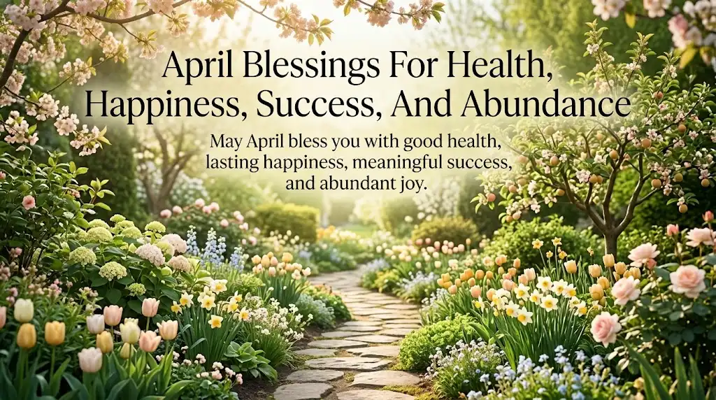 April Blessings For Health, Happiness, Success, And Abundance