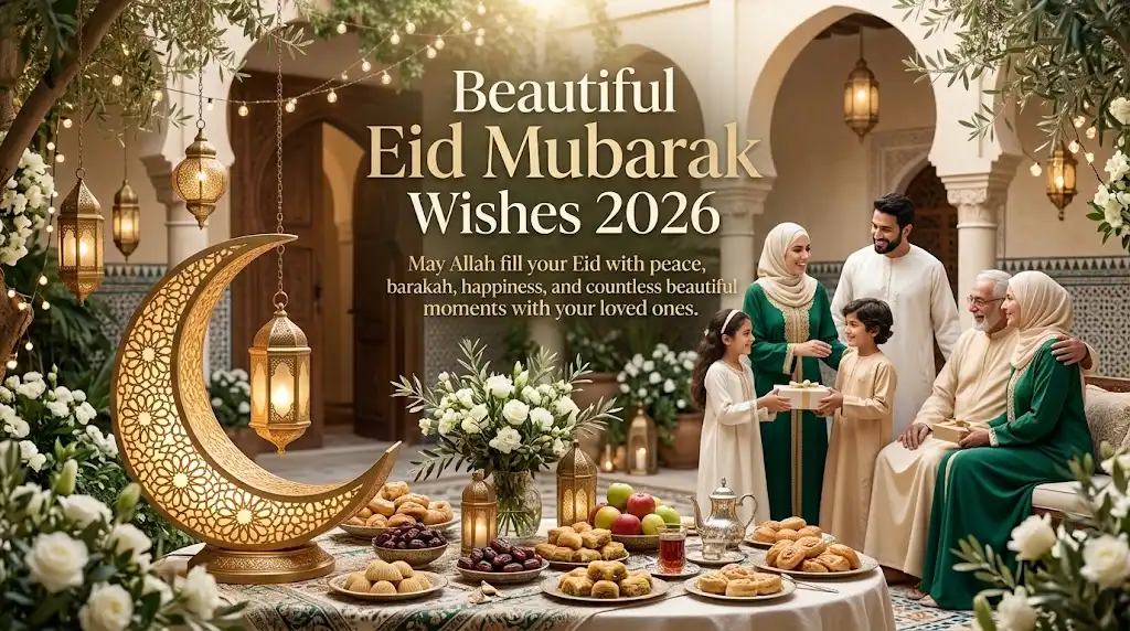 Beautiful Eid Mubarak Wishes 2026png