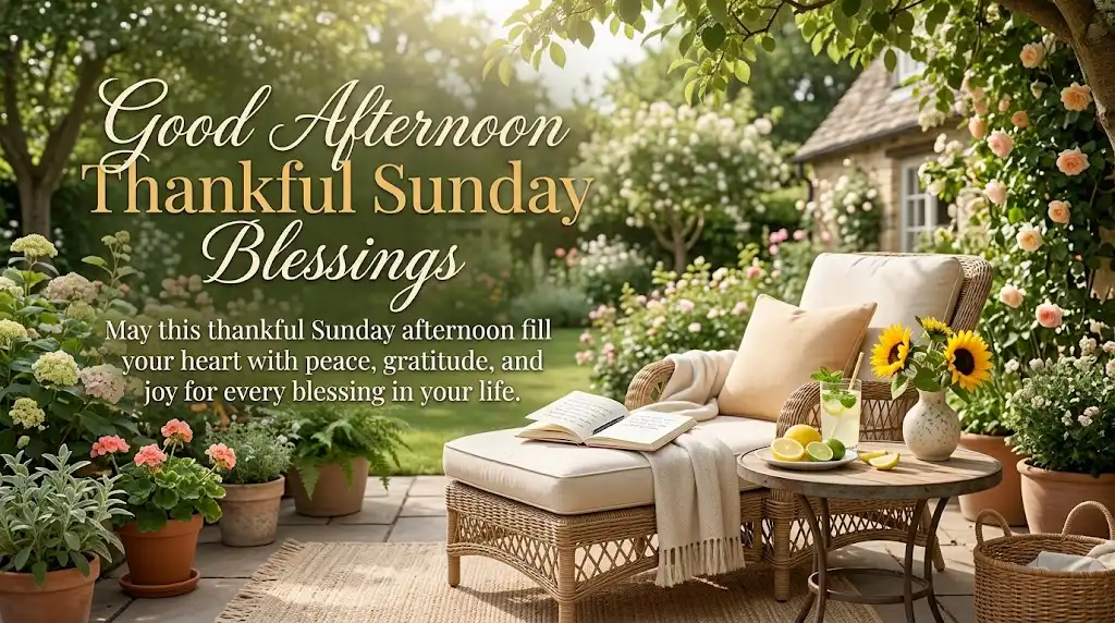 Good Afternoon Thankful Sunday Blessingspng